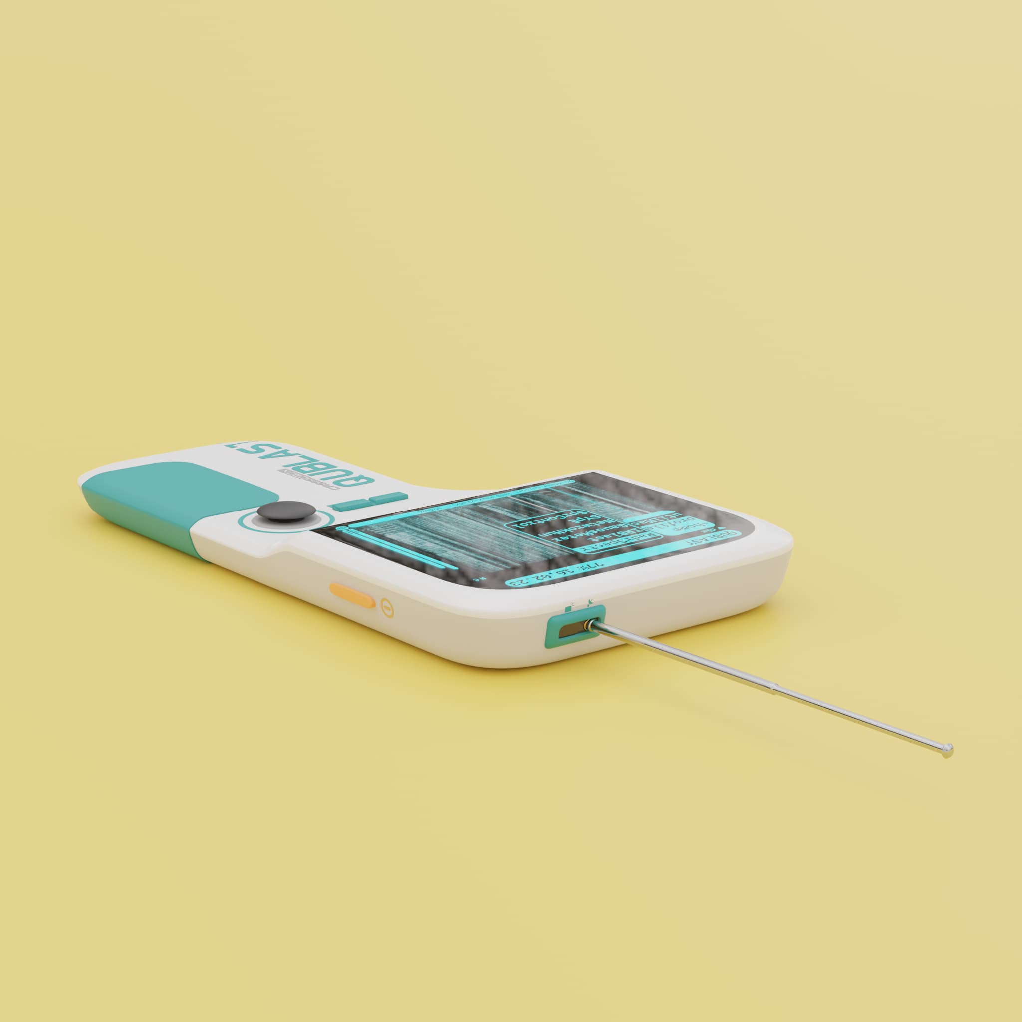 'QUBLAST' Inspired by the hacking tool alike 'FLipper Zero' combined with a mini oscilloscope multimeter/multitool.